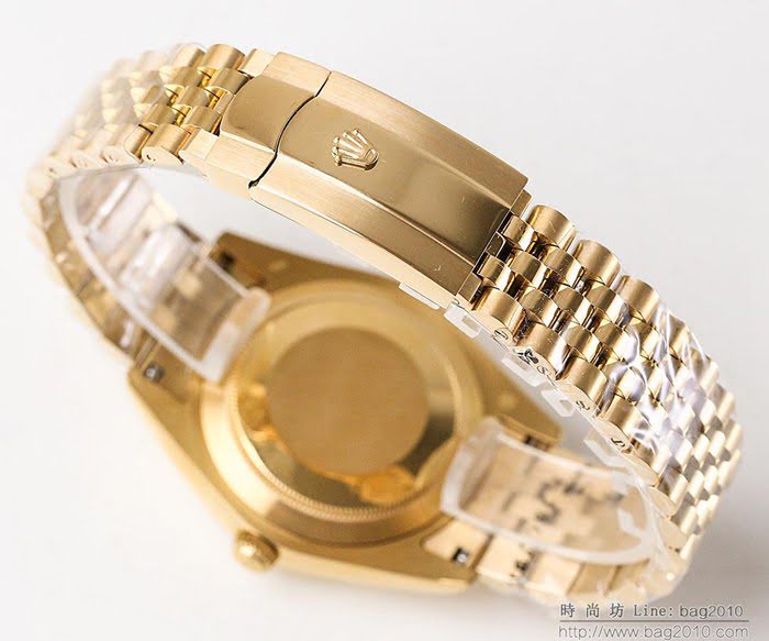 ROLEX勞力士 日誌月相型 904蠔式鋼 18k微納米電鍍金 五珠帶 三度防水性能 全自動進口機械男表  wssb5063